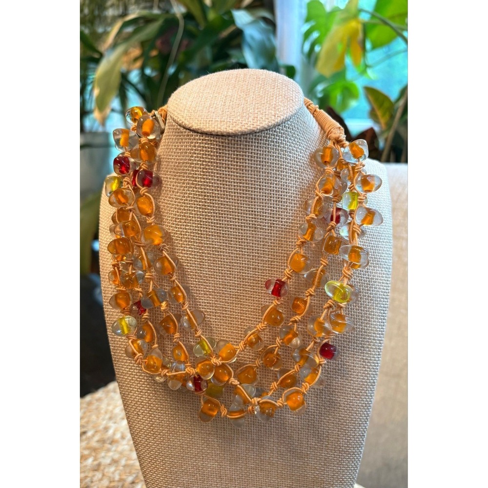 Gorgeous Marc Labat Vintage multi strand bohemian necklace